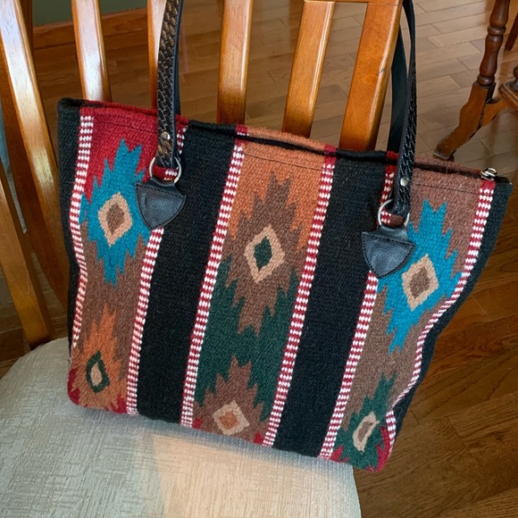 Handbags - Saddle blanket tote bag